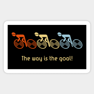 The Way Is The Goal! (3 Racing Cyclists / Bike / 3C) Sticker